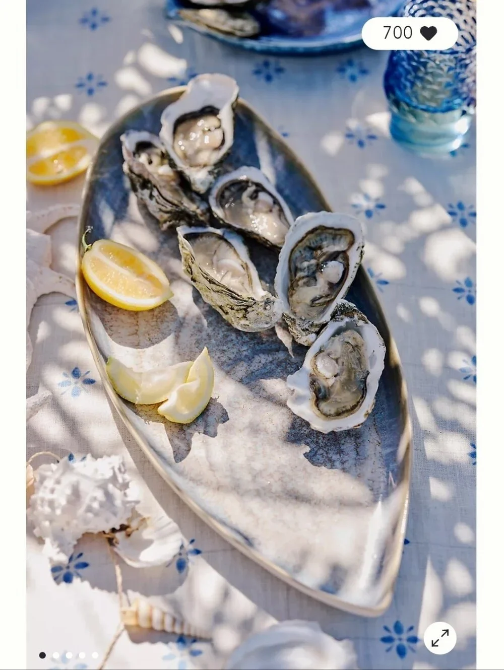 NWT Oyster Shell Stoneware Serving Platter